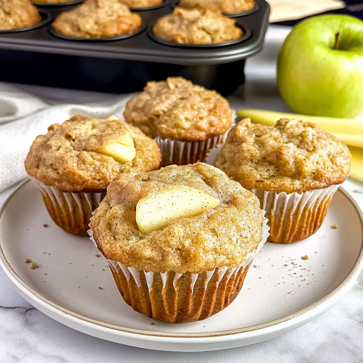 Moist Easy Apple Muffins with a Cinnamon Twist