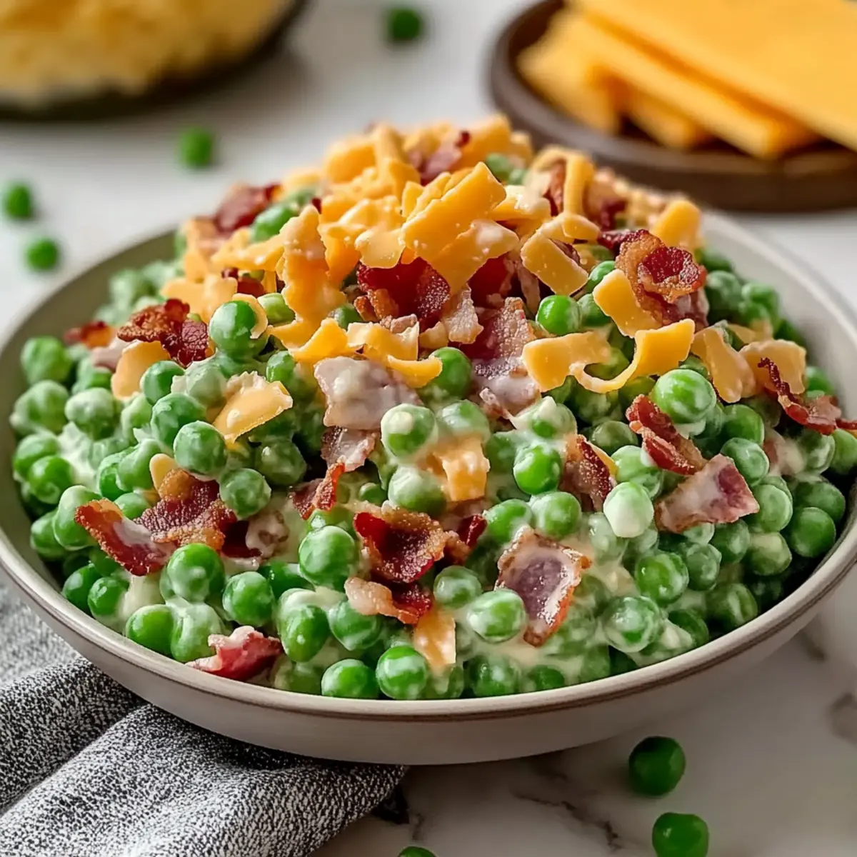 Creamy Green Pea Salad with Bacon for Your Perfect Summer BBQ