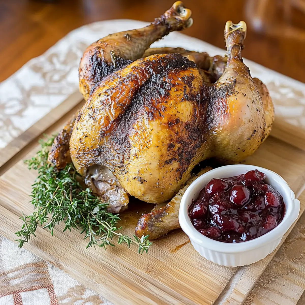 Herb Roasted Chicken with Balsamic Cherry Bliss
