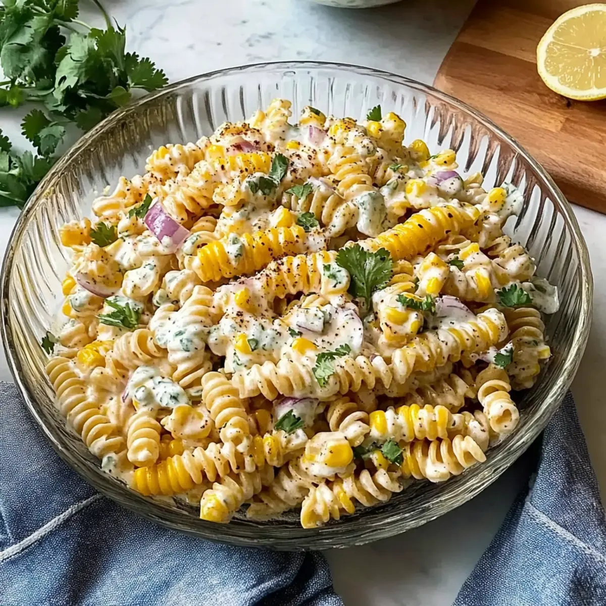 Creamy High Protein Elote Pasta Salad for Vibrant Summer Meals
