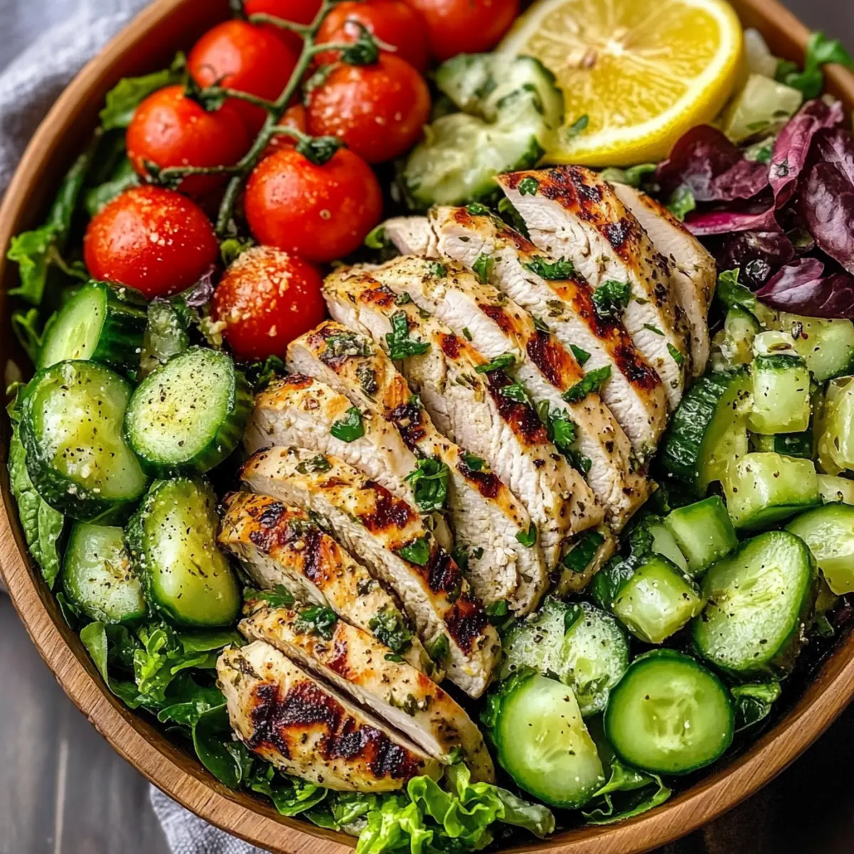 Lemon Herb Mediterranean Chicken Salad: Fresh & Zesty Delight