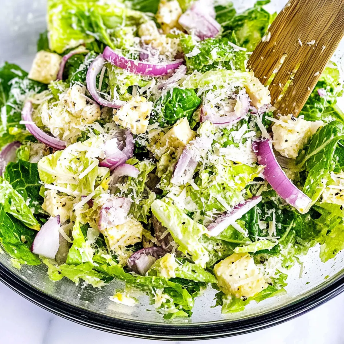 Zesty Lemon Parmesan Lettuce Salad in Just 5 Minutes