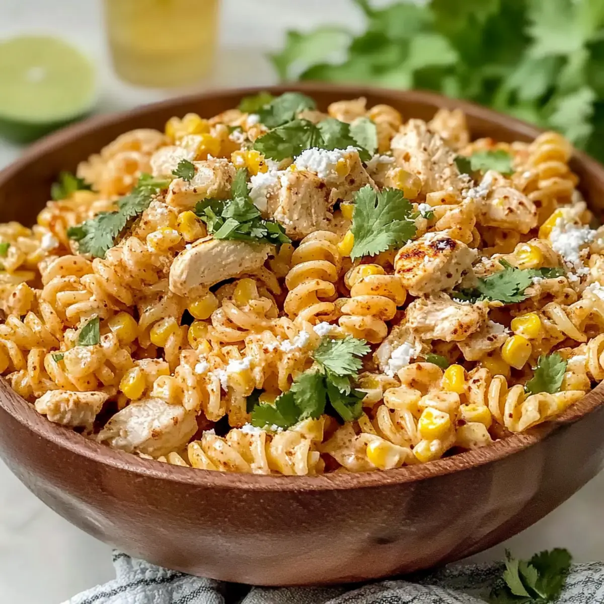Zesty Mexican Street Corn Chicken Pasta Salad to Wow Your Guests