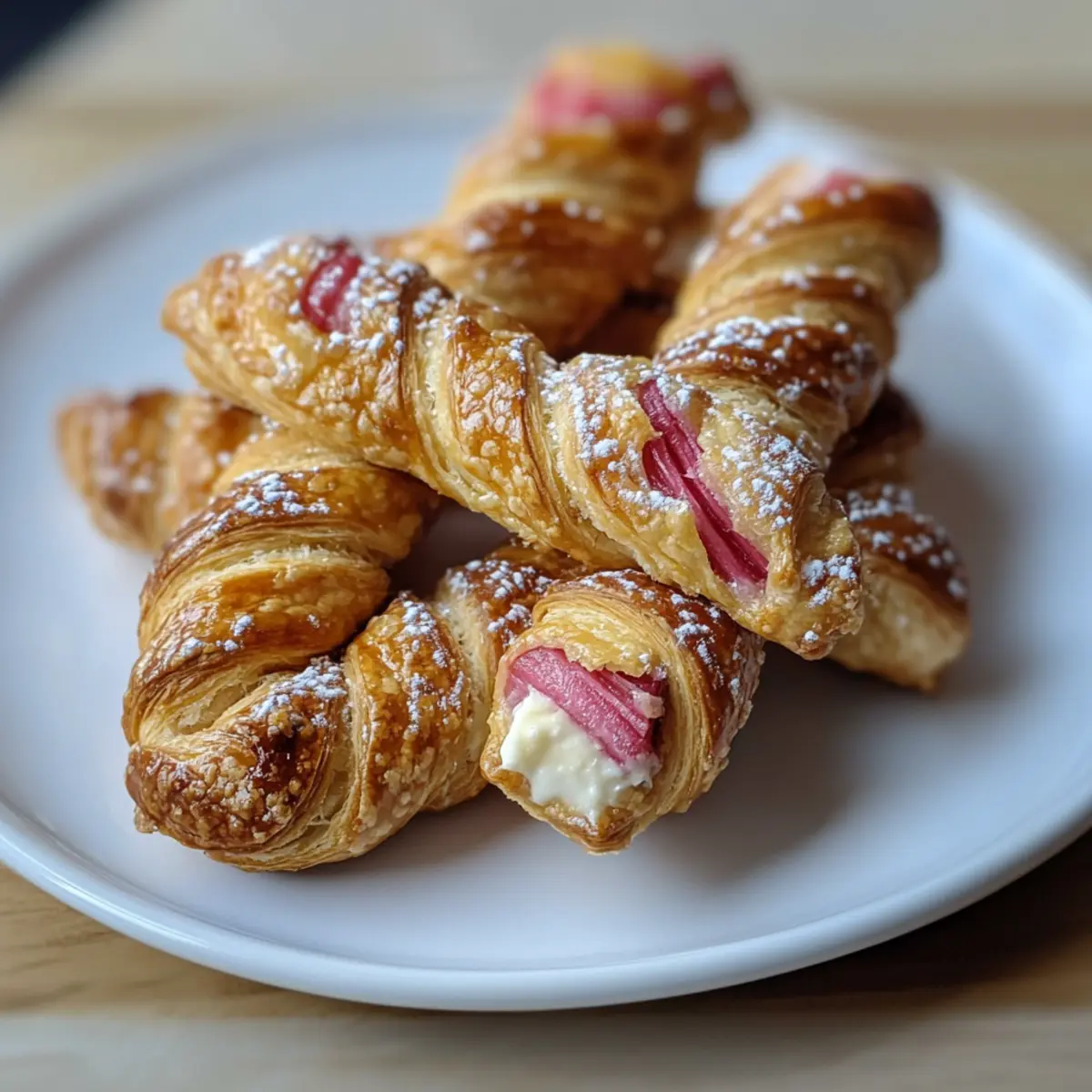 Rhubarb Cream Cheese Danish Twists for a Cozy Treat