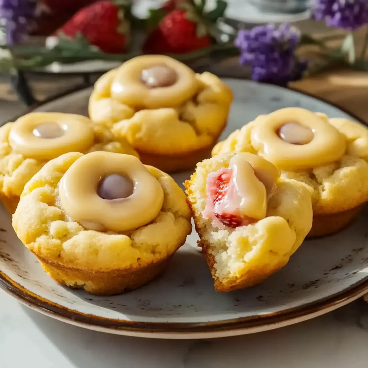 Irresistible Strawberry Cream Cheese Muffins with Glaze