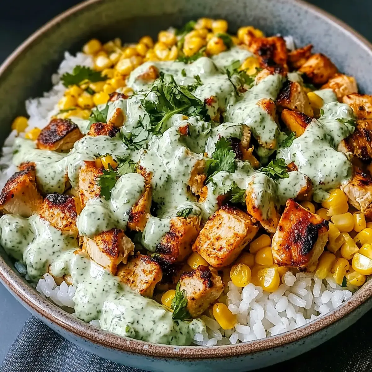 30-Minute Street Corn Chicken Rice Bowl for Busy Weeknights