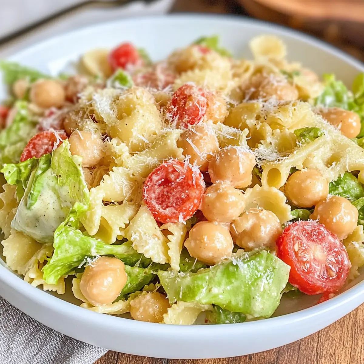 Vegan Caesar Pasta Salad: Quick, Crunchy, and Creamy Delight