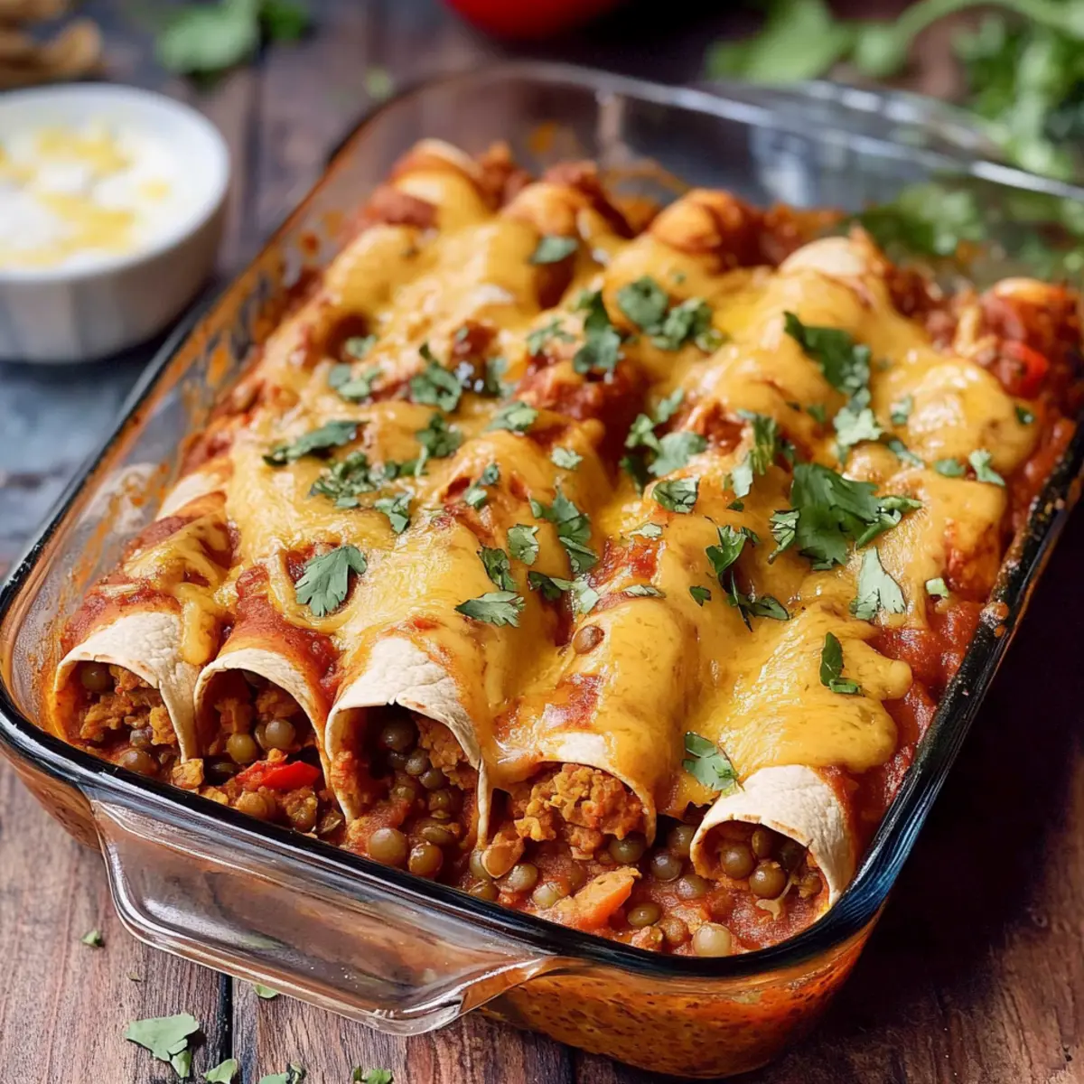 Savory Vegan Enchiladas with Lentils – Your New Comfort Dish