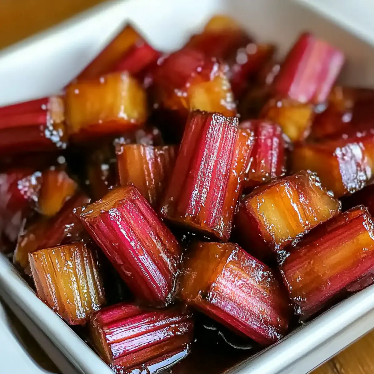 Vegan Maple-Glazed Roasted Rhubarb: Simple Elegance Awaits