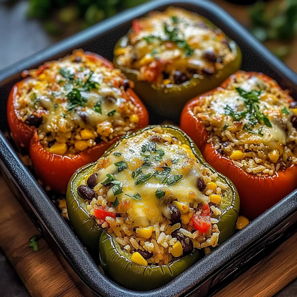 Stuffed Bell Peppers: Hearty Vegetarian Comfort Food Delight