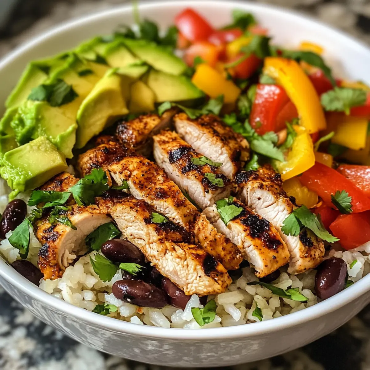 Cilantro Lime Chicken Burrito Bowls for Quick Weeknight Dinners