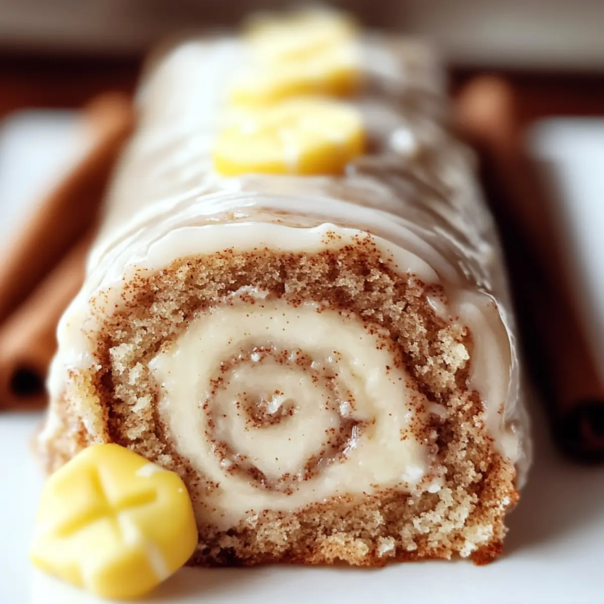 Delight in a Soft Cinnamon Cake Roll with Creamy Icing