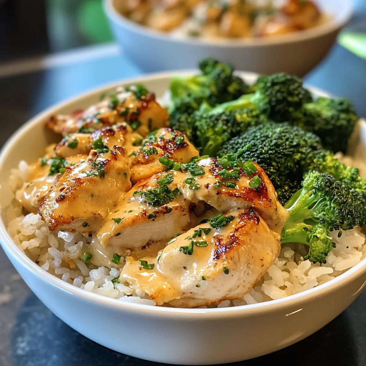 Creamy Garlic Chicken Rice Bowls for a Cozy Dinner Tonight