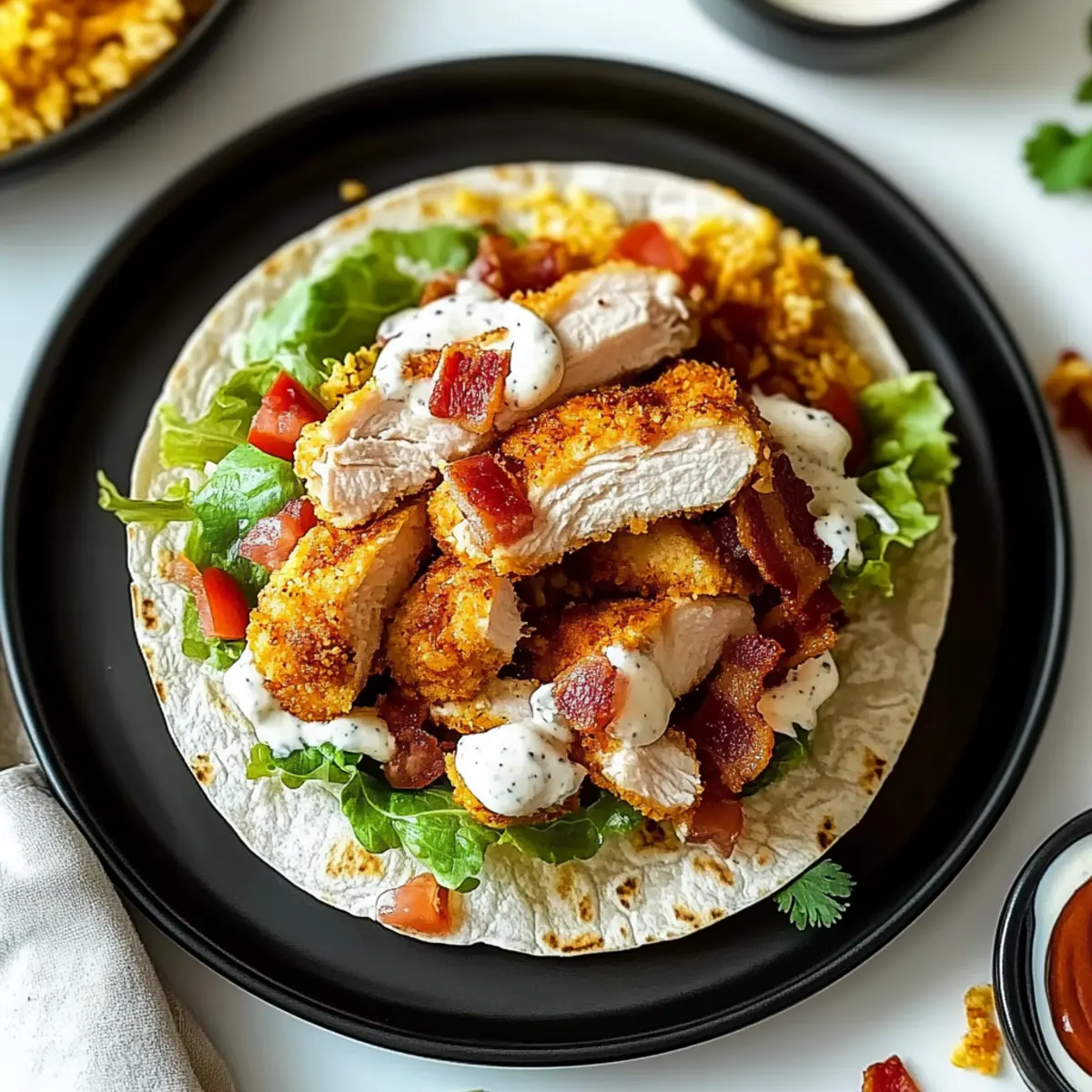 Crispy Chicken Bacon Ranch Wrap: Easy Flavor-Packed Delight