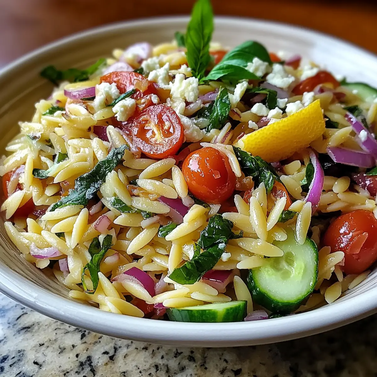 Lemon Basil Orzo Pasta Salad You'll Crave All Summer