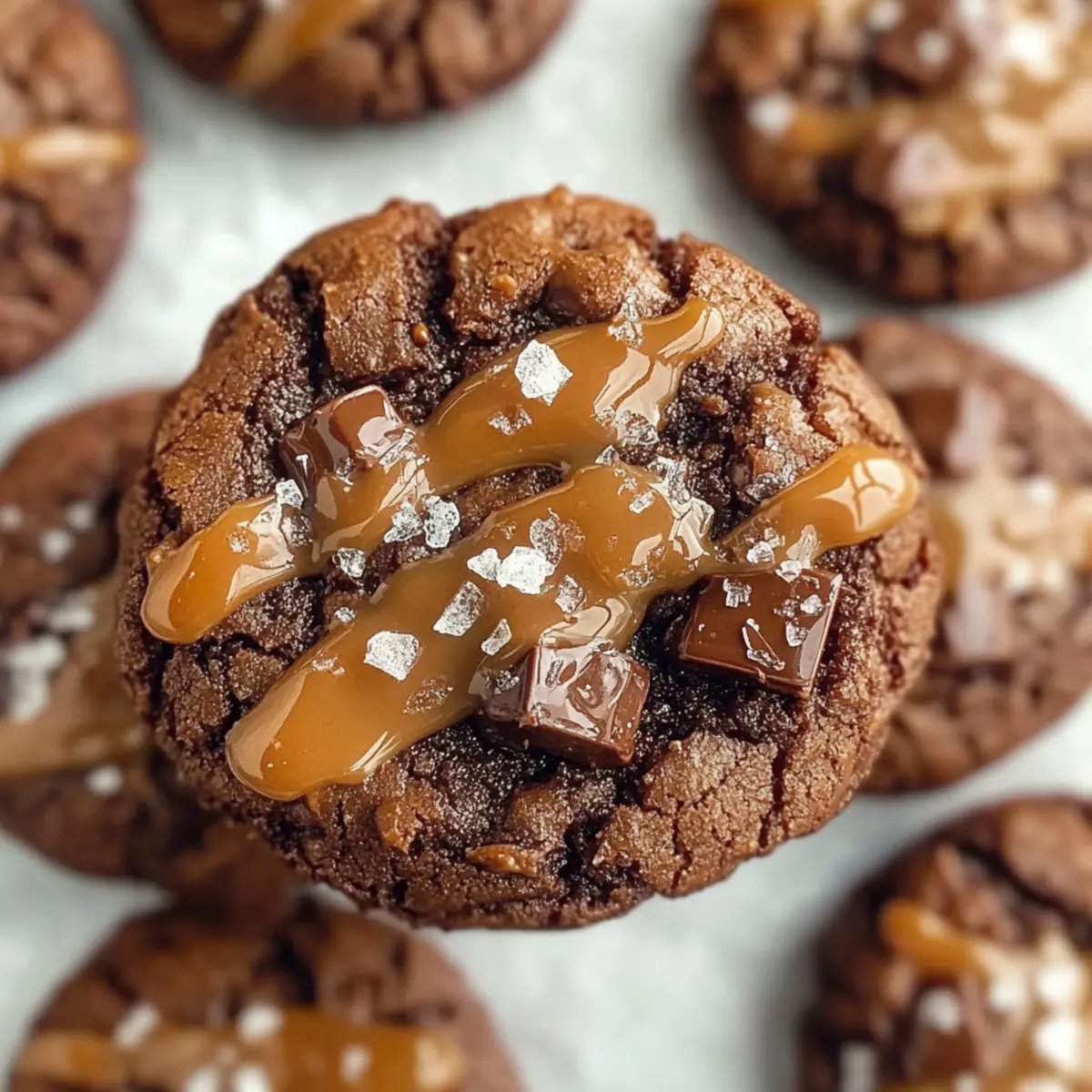 Decadent Double Chocolate Salted Caramel Cookies to Savor