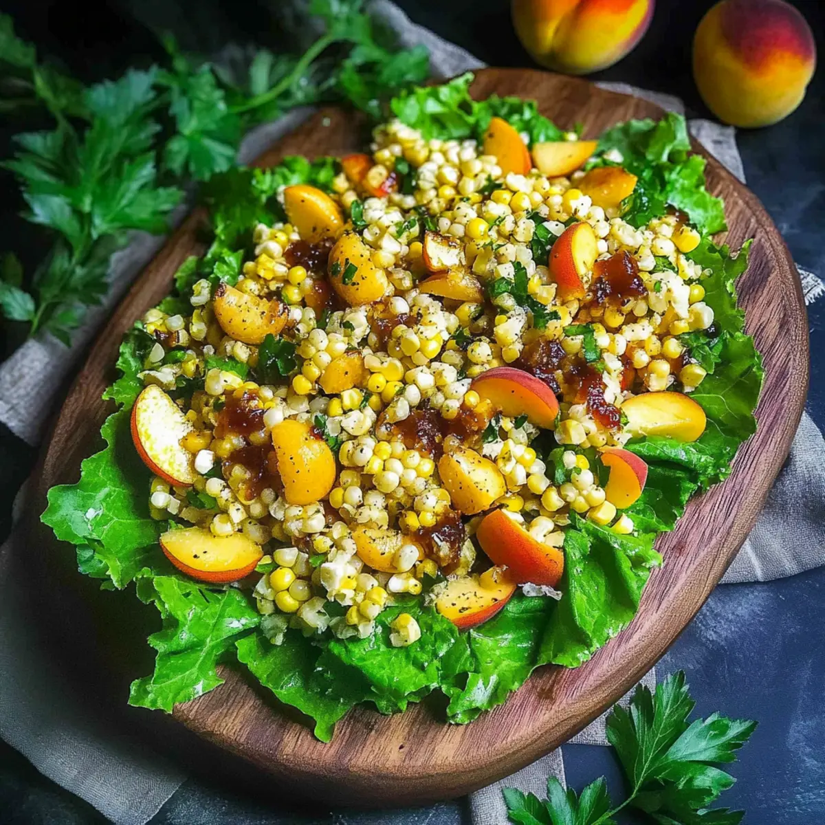 Grilled Corn and Peach Salad Bursting with Summer Flavor