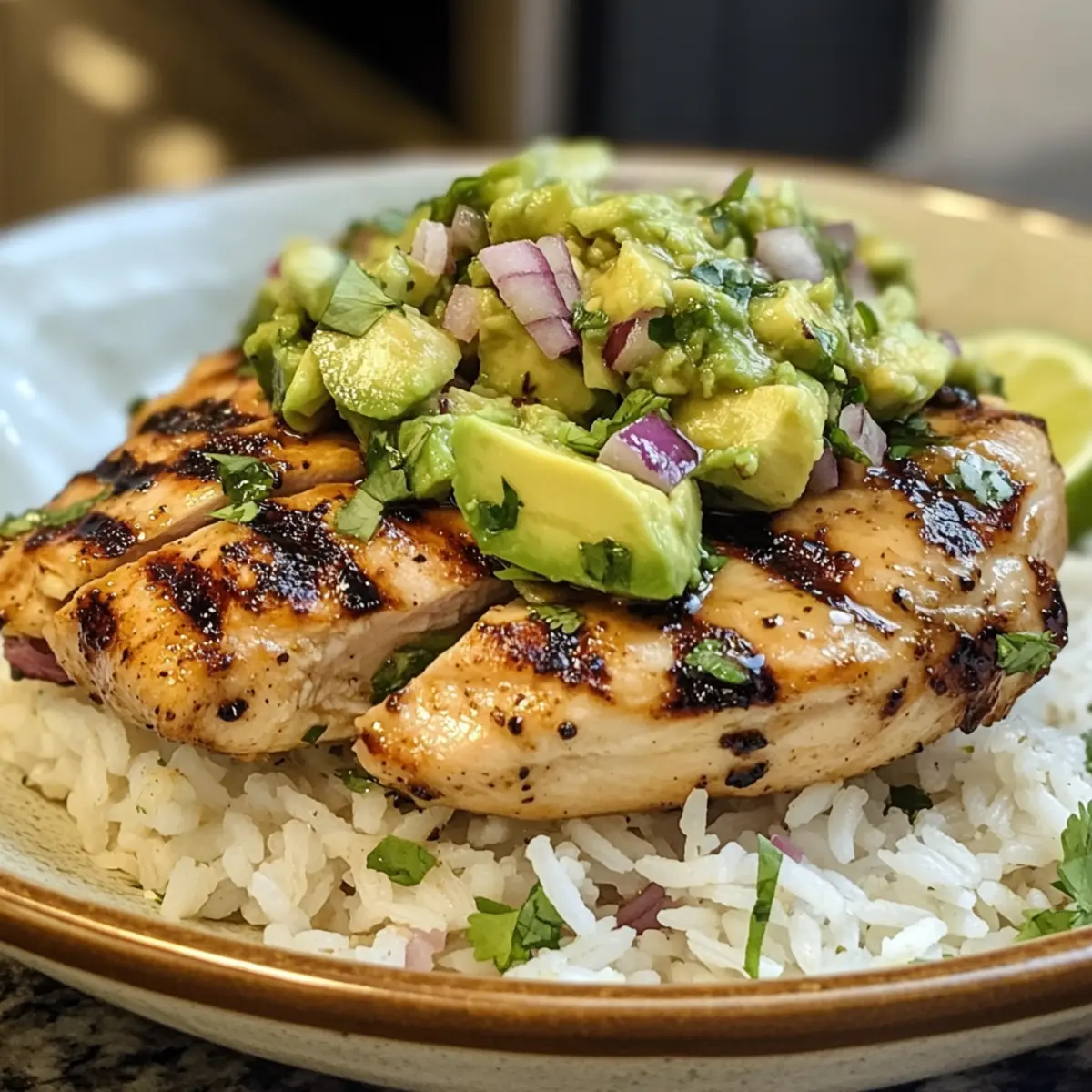 Honey Lime Chicken & Avocado Rice Stack for a Fresh Twist