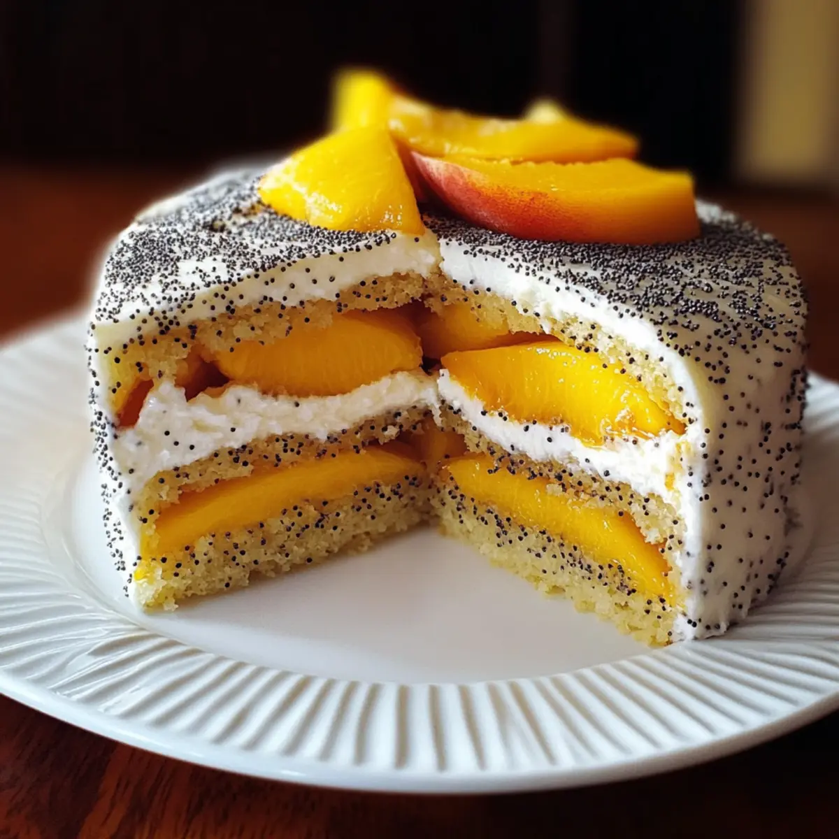 Peach Cake with Poppy Seeds for a Memorable Dessert Delight