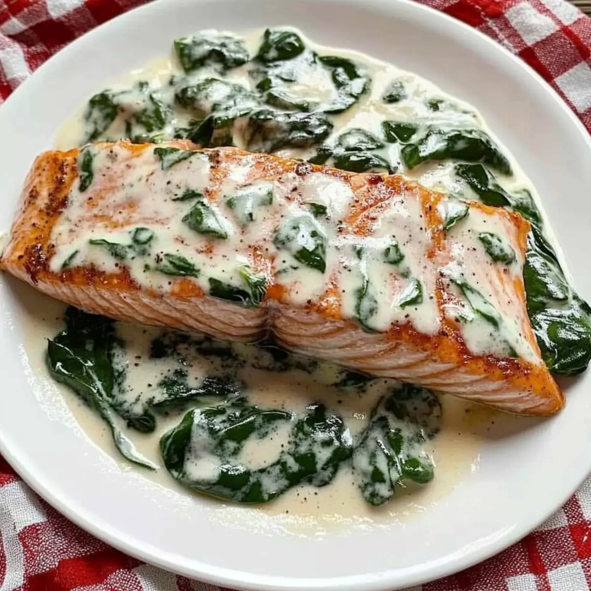 Creamy Keto Salmon Florentine in 30 Minutes or Less