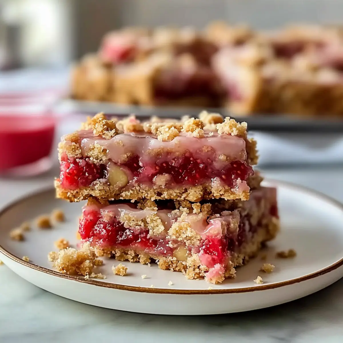Sweet and Tart Strawberry Paleo Rhubarb Bars to Savor