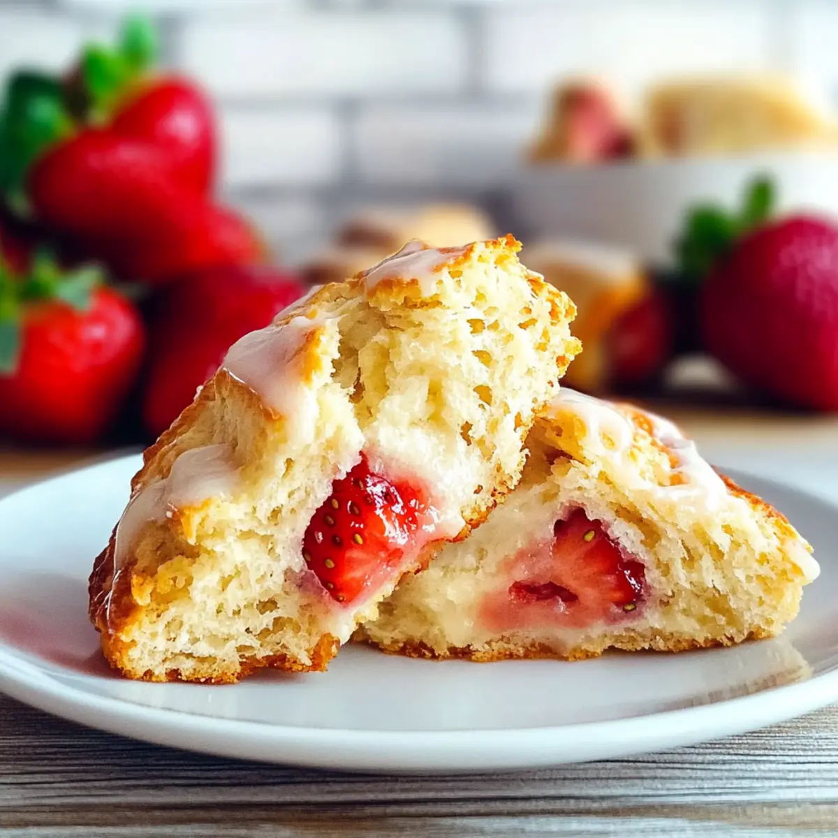 Flaky Strawberry Scones with Zesty Lemon Glaze You’ll Love