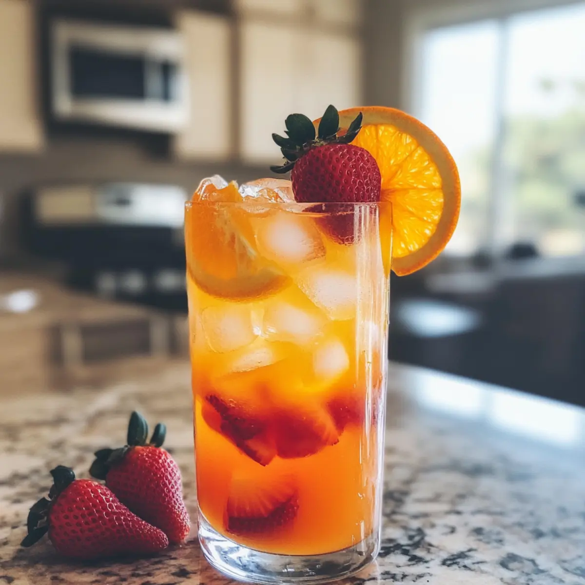 Refreshing Strawberry Sunrise Mocktail for a Joyful Sip