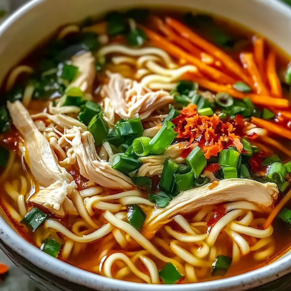 Aromatic Ginger Scallion Chicken Noodle Soup in 30 Minutes