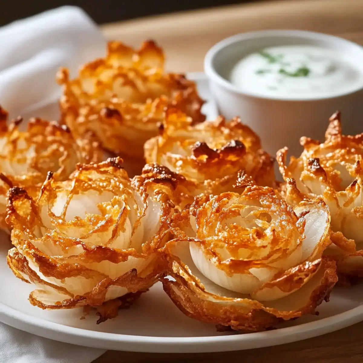 Bite-Sized Blooming Onions: A Crunchy Guilt-Free Delight