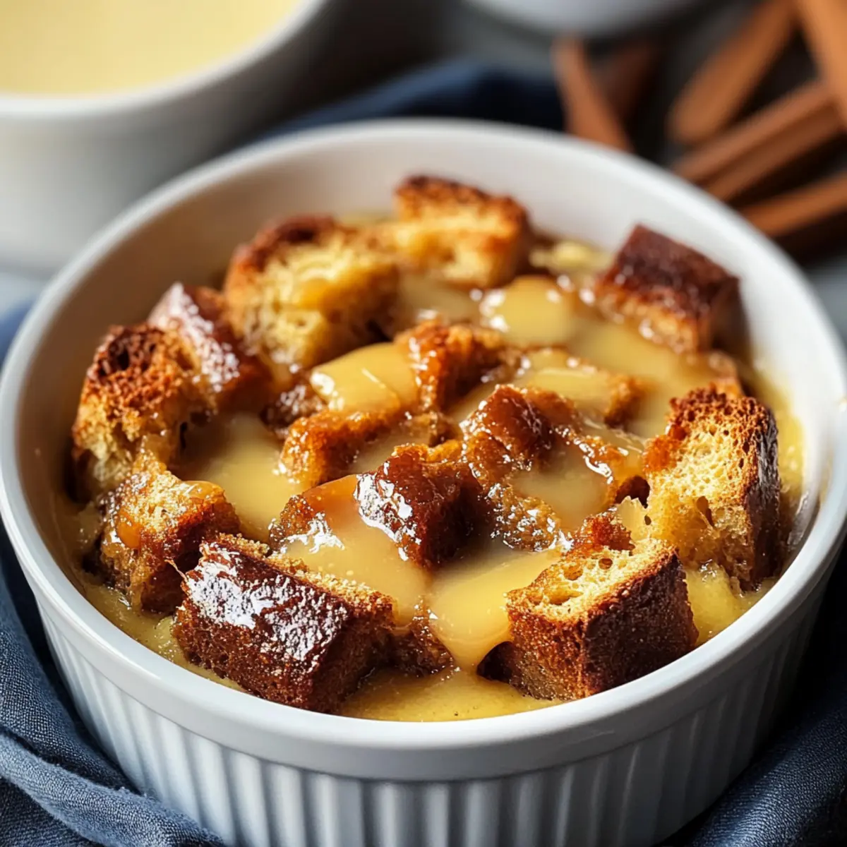 Heavenly Bread Pudding with Irresistible Vanilla Caramel Sauce