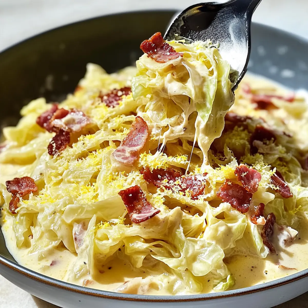 Creamy Cabbage Carbonara: A Twisted Comfort Food Delight