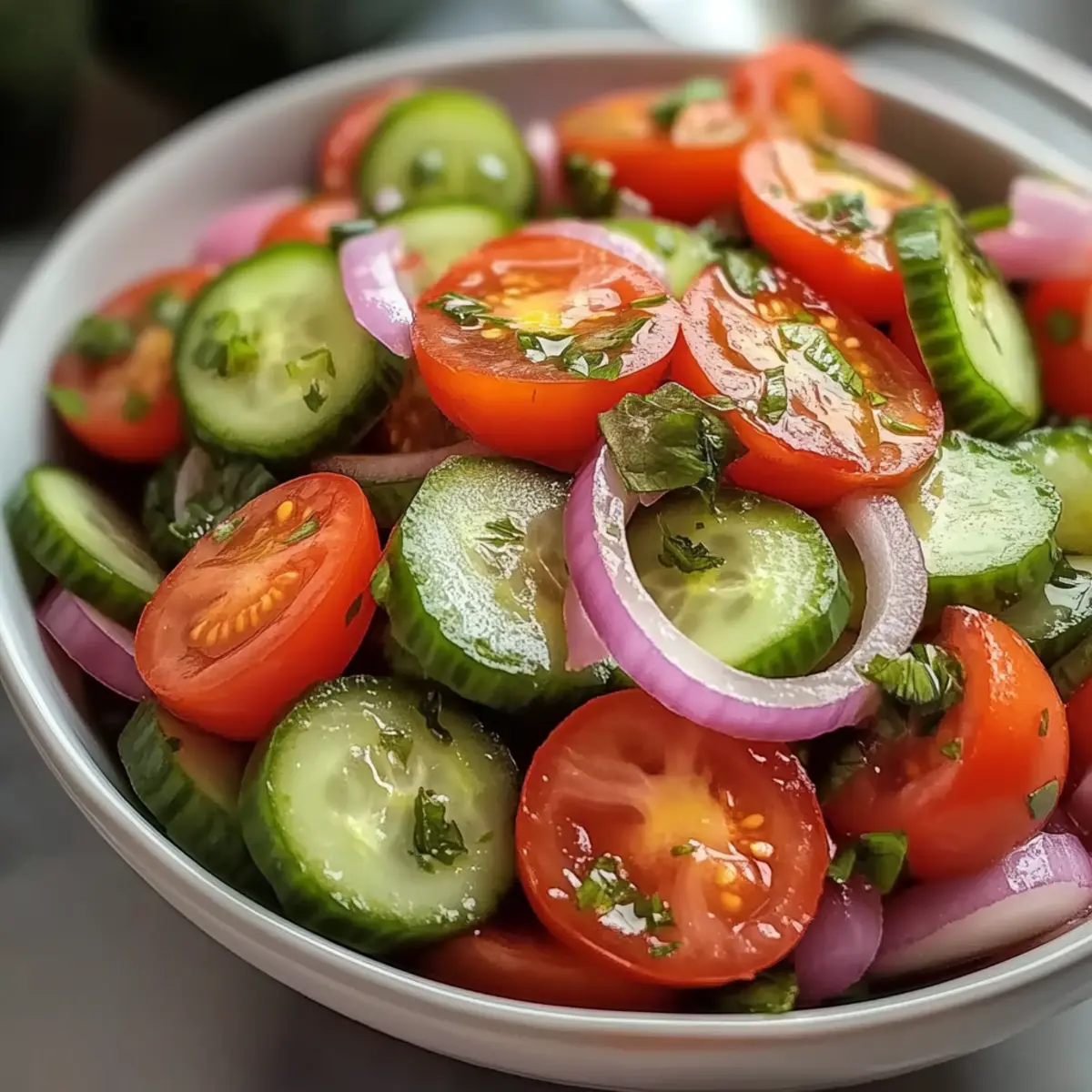 Vibrant Cucumber Tomato Salad: Refreshing & Customizable Delight
