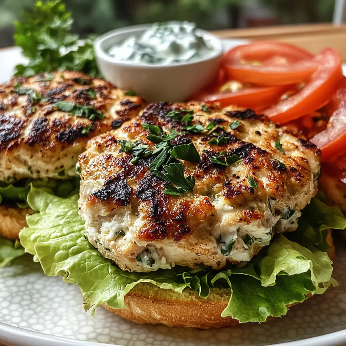 Greek Chicken Burgers with Tzatziki for Ultimate Flavor