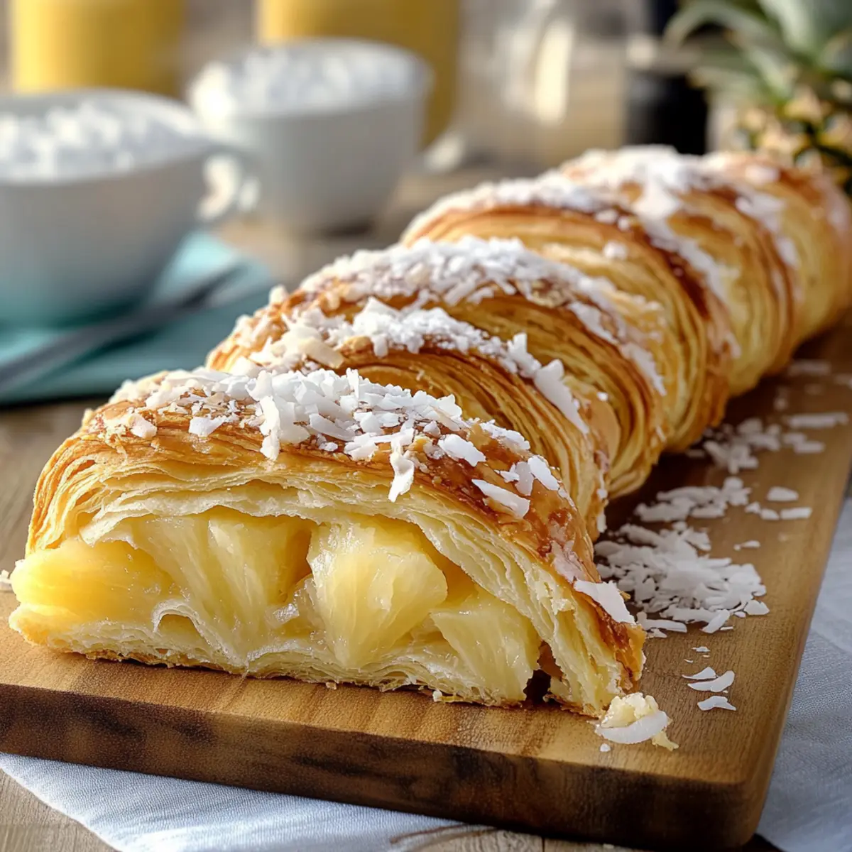 Hawaiian Pineapple Coconut Crescent Braid for Tropical Bliss