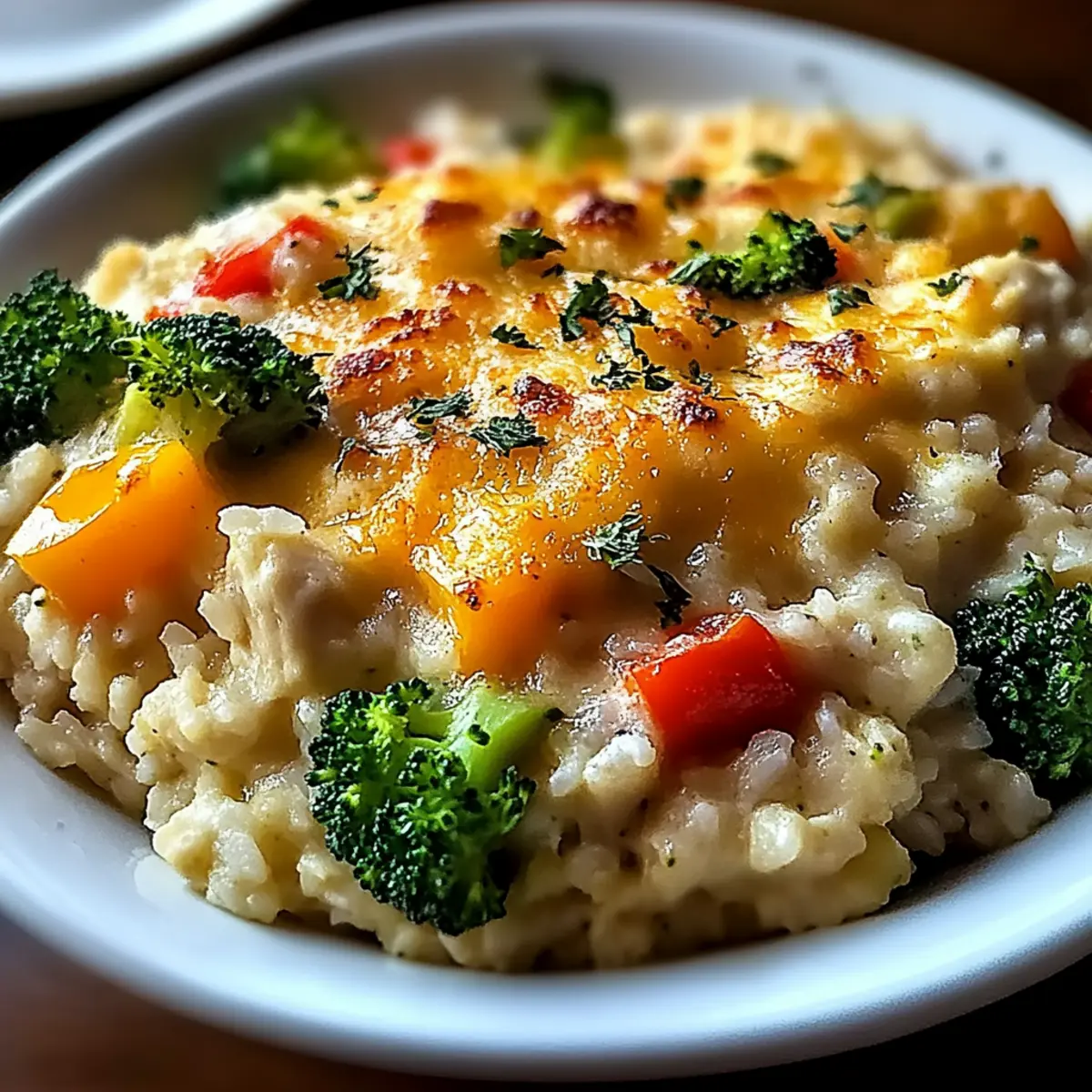 Healthy Chicken Cauliflower Rice Casserole for Cozy Nights