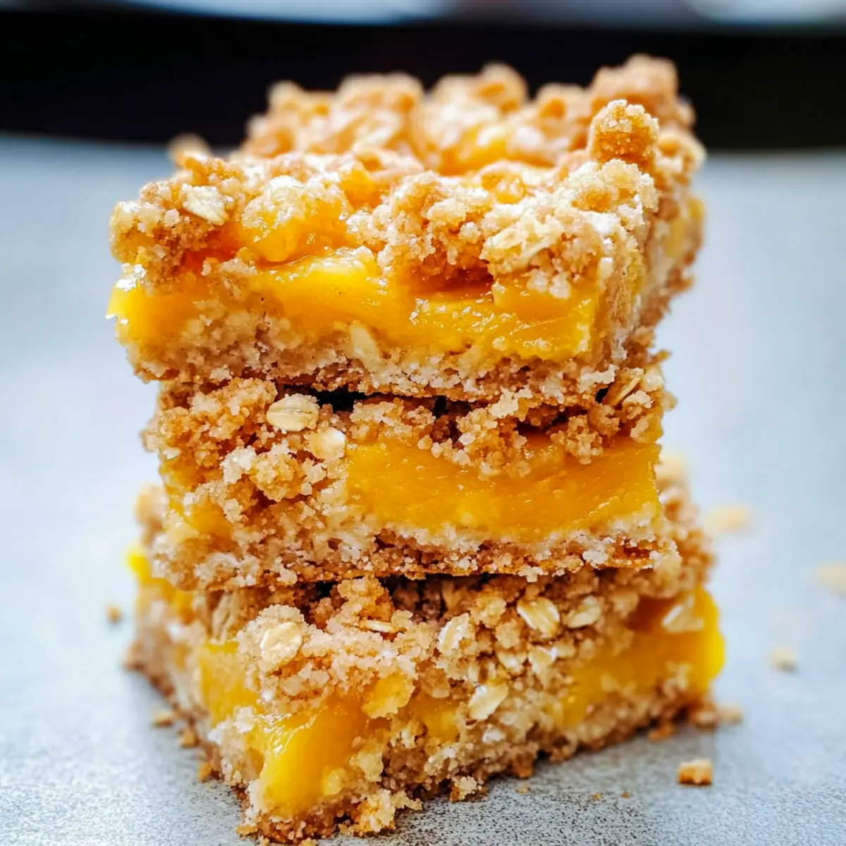Mango Oatmeal Crumble Bars for a Healthy Snack Delight