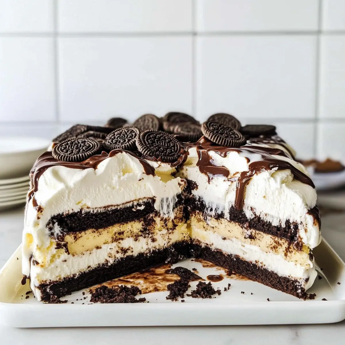 No-Bake Ice Cream Sandwich Cake for Summer Bliss