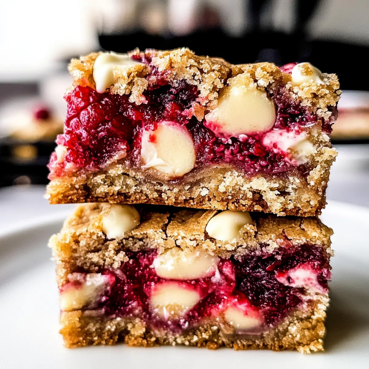 Moist Raspberry White Chocolate Blondies for Sweet Cravings