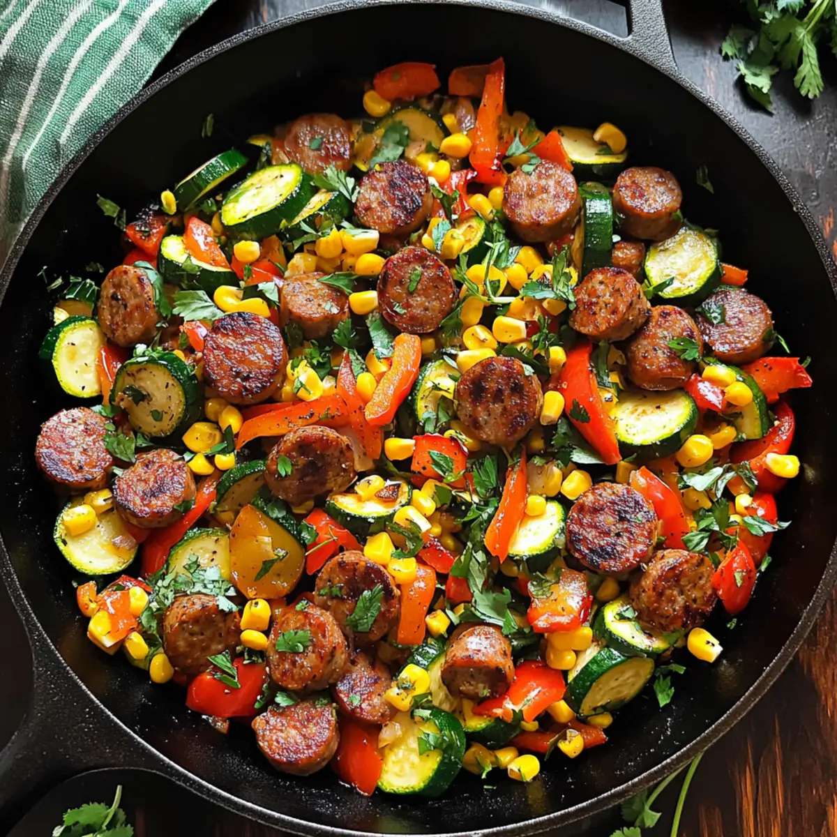 Satisfying Sausage and Veggies Skillet in 30 Minutes