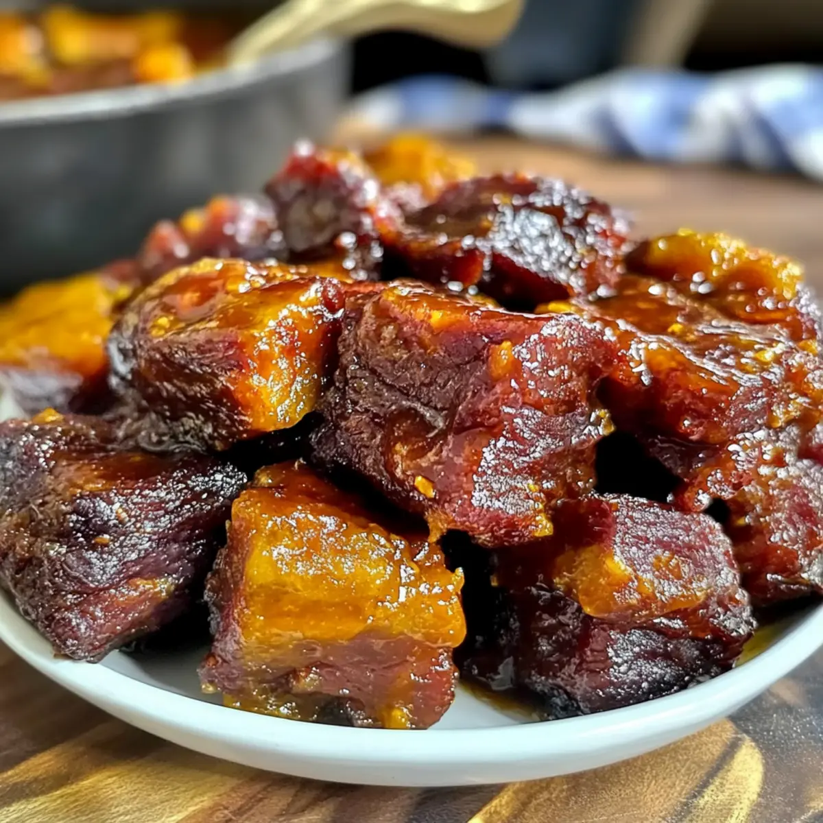 Smoked Brisket Burnt Ends with Homemade Sweet BBQ Sauce