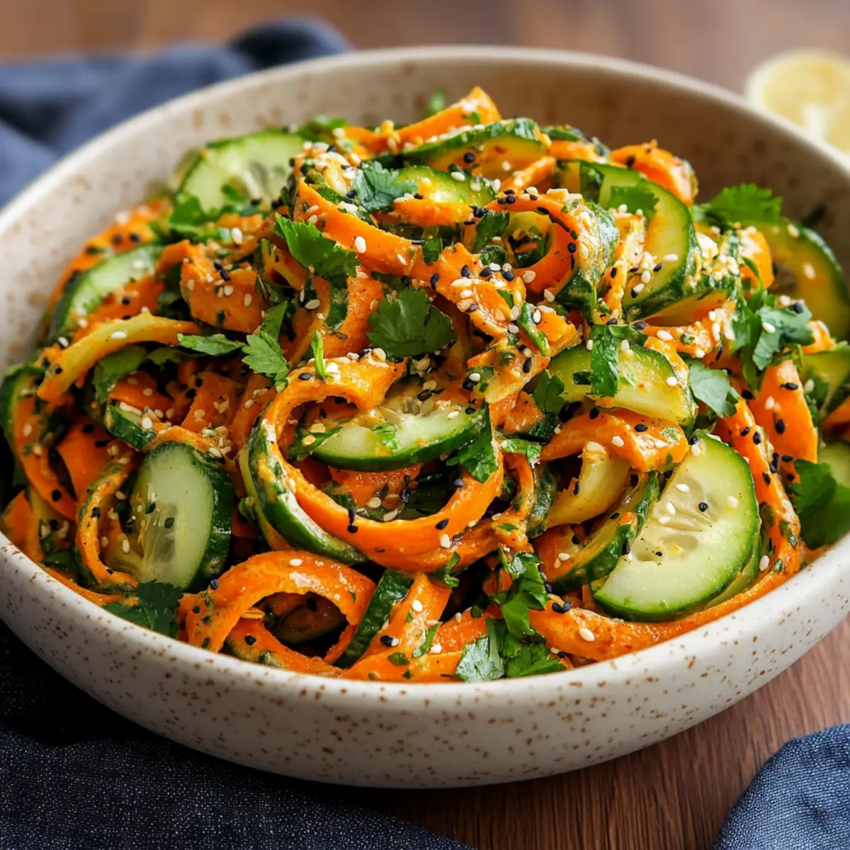 Quick Vegan Asian Carrot Cucumber Salad in Just 15 Minutes