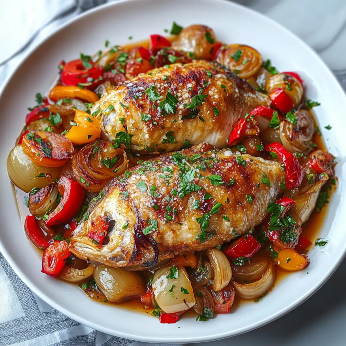 Delicious Caribbean Salt Baked Fish with Zesty Veggies