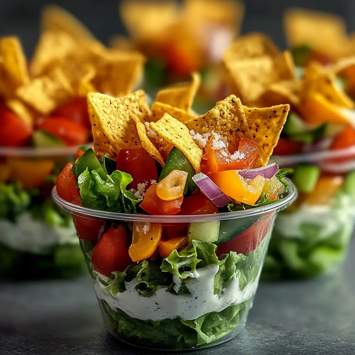 Chopped Salad Cups with Ranch Crunch: Fresh, Fun, and Fast