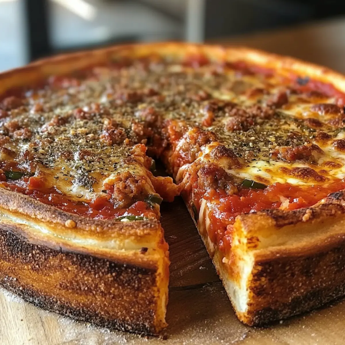 Classic Chicago Deep Dish Pizza That Just Melts in Your Mouth