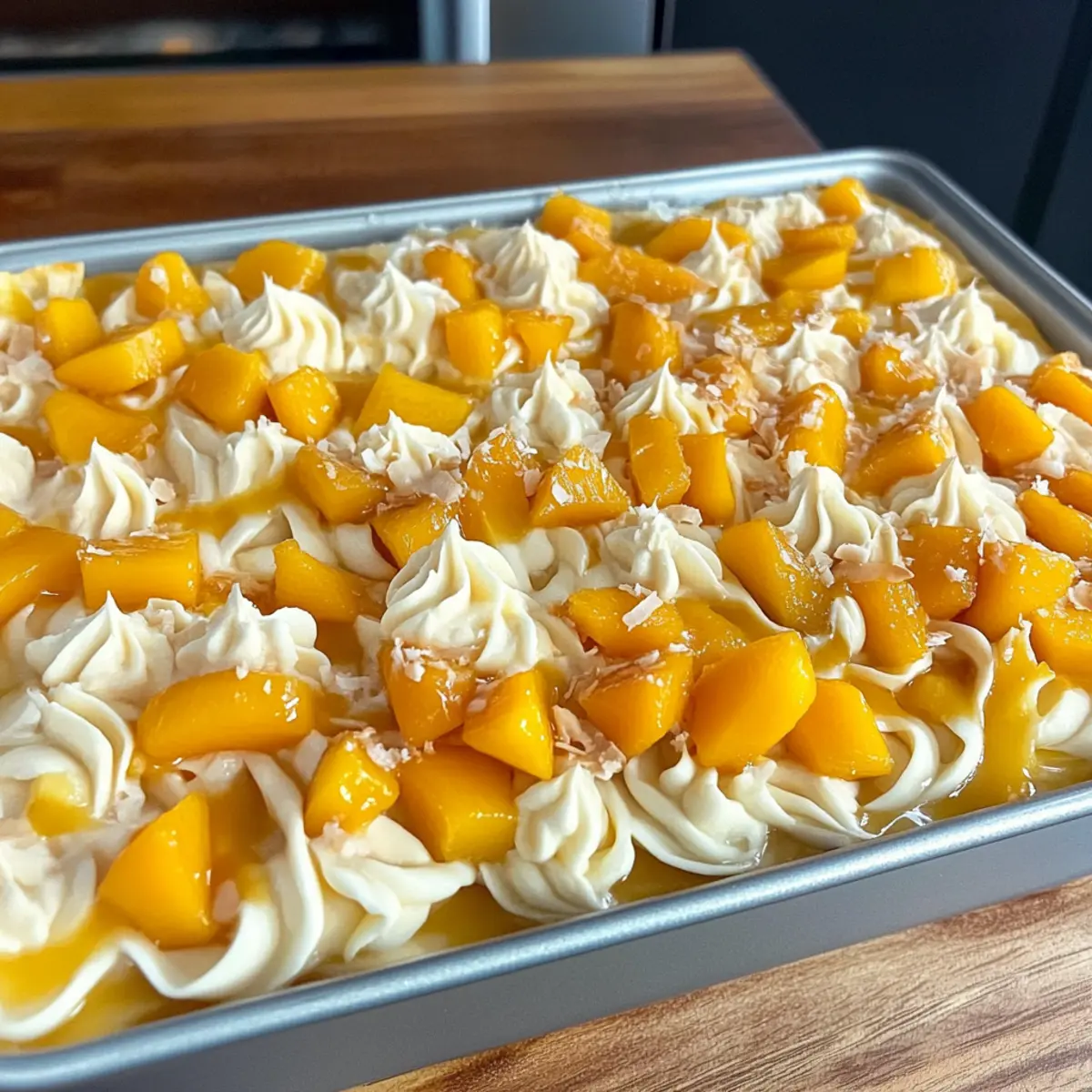 Tropical Coconut Mango Tres Leches Cake to Brighten Your Day