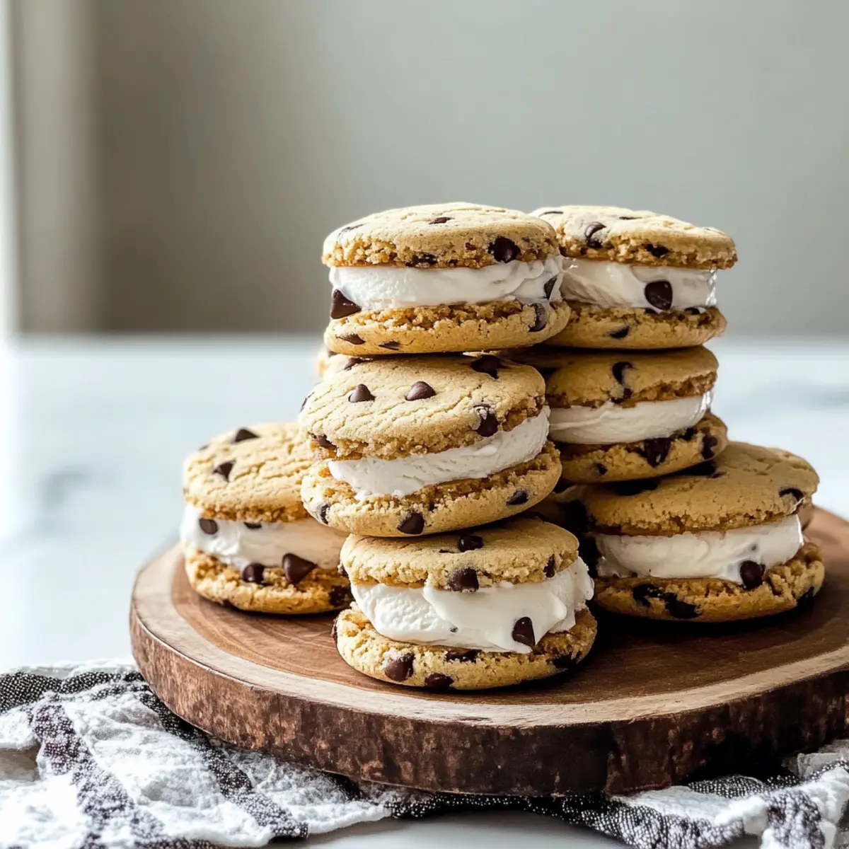 Soft Chocolate Chip Ice Cream Sandwiches for Instant Joy
