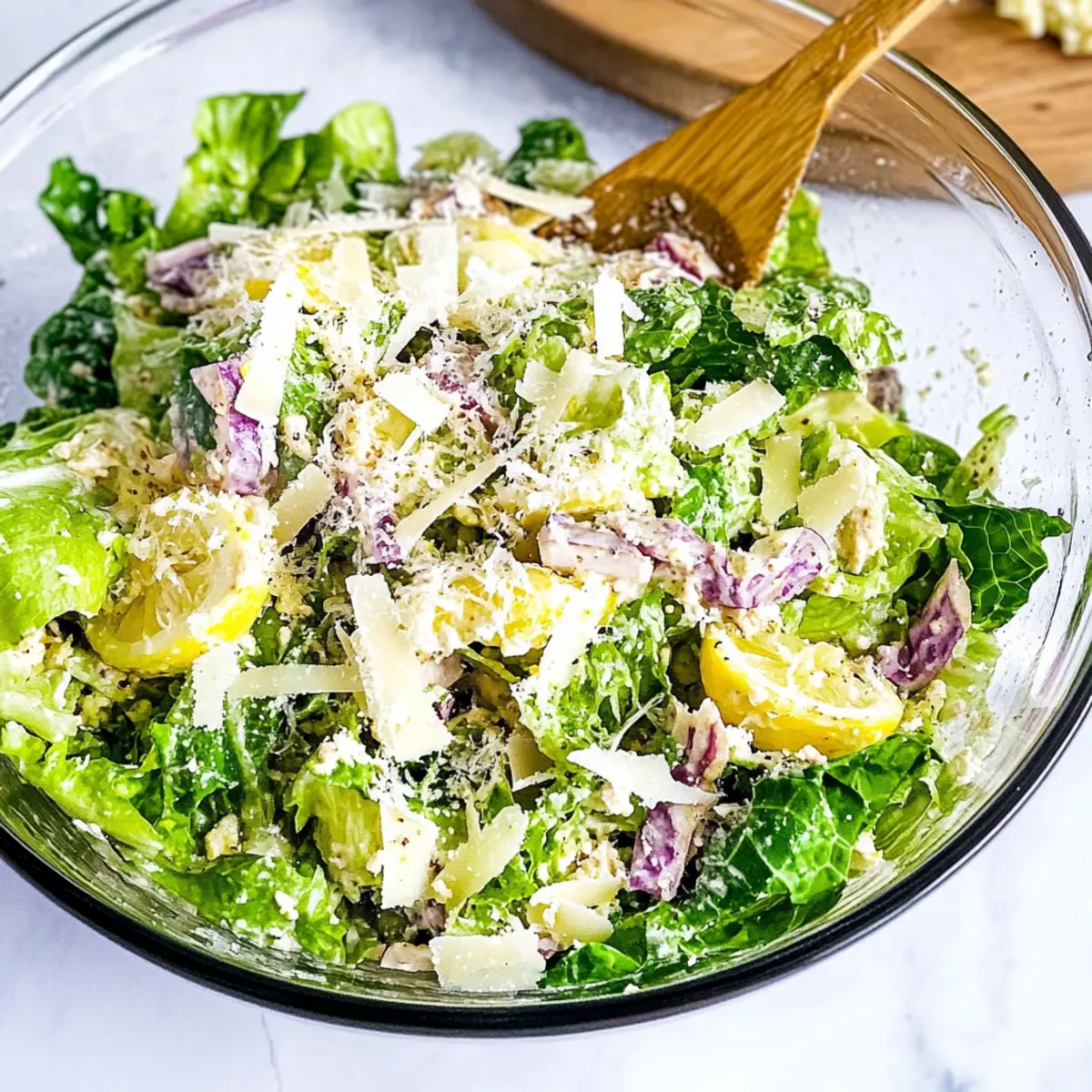 Zesty Lemon Parmesan Lettuce Salad for Quick Refreshment