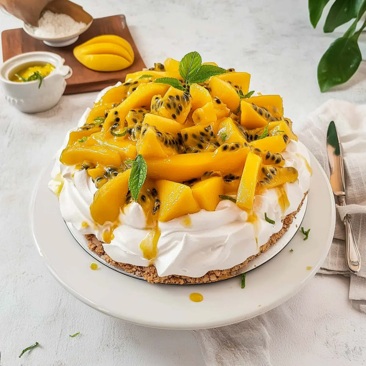 Mango Passion Fruit Pavlova: A Dreamy Summer Delight
