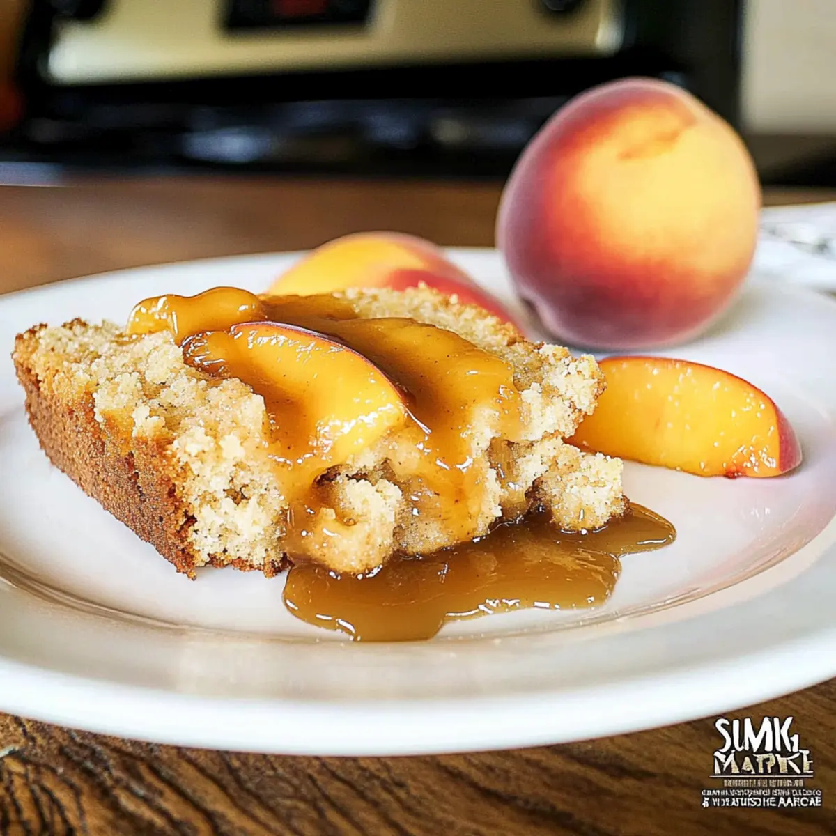 Peach Pound Cake with Brown Sugar Caramel: Summer Bliss