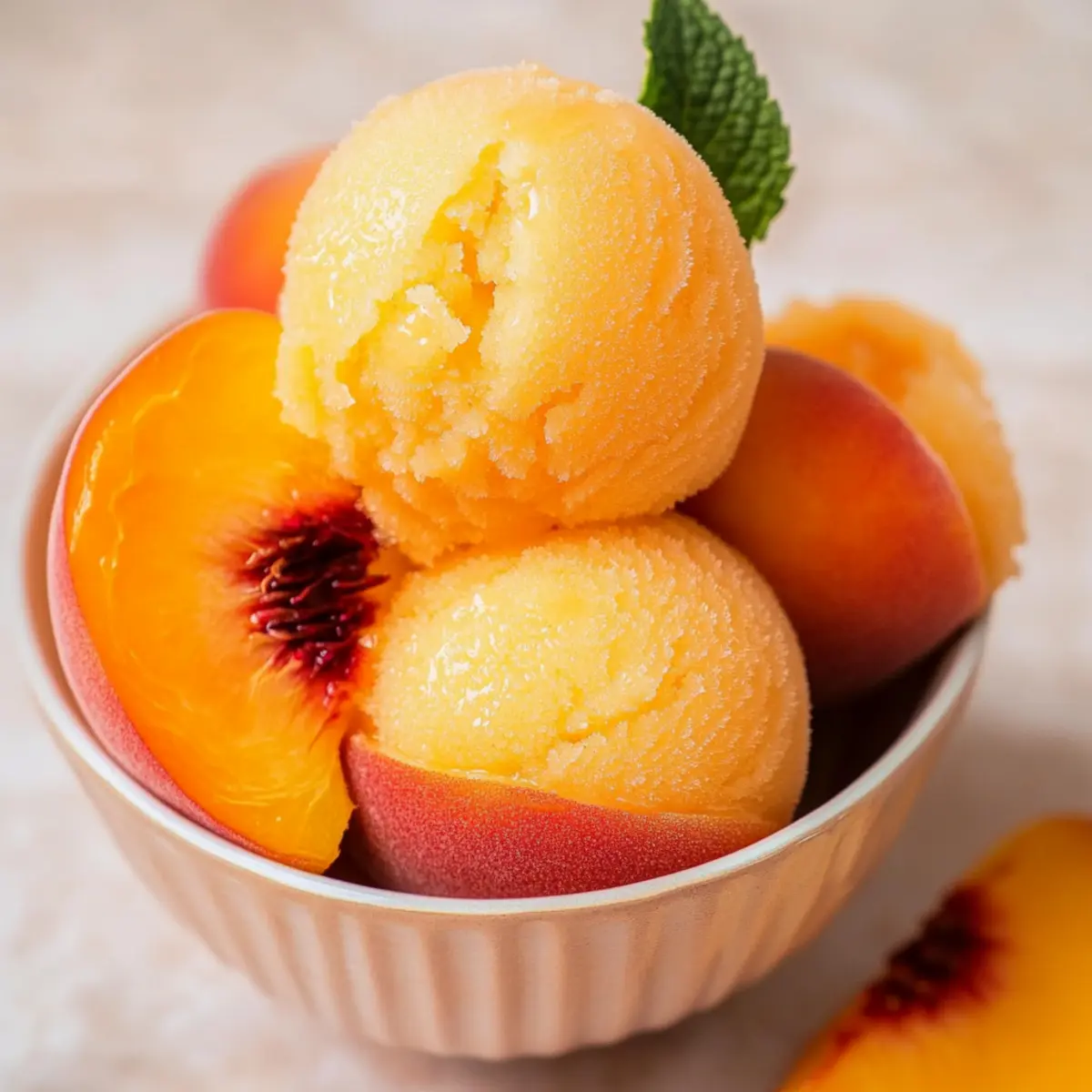 Perfect Peach Sorbet: A Delightful Vegan Summer Treat